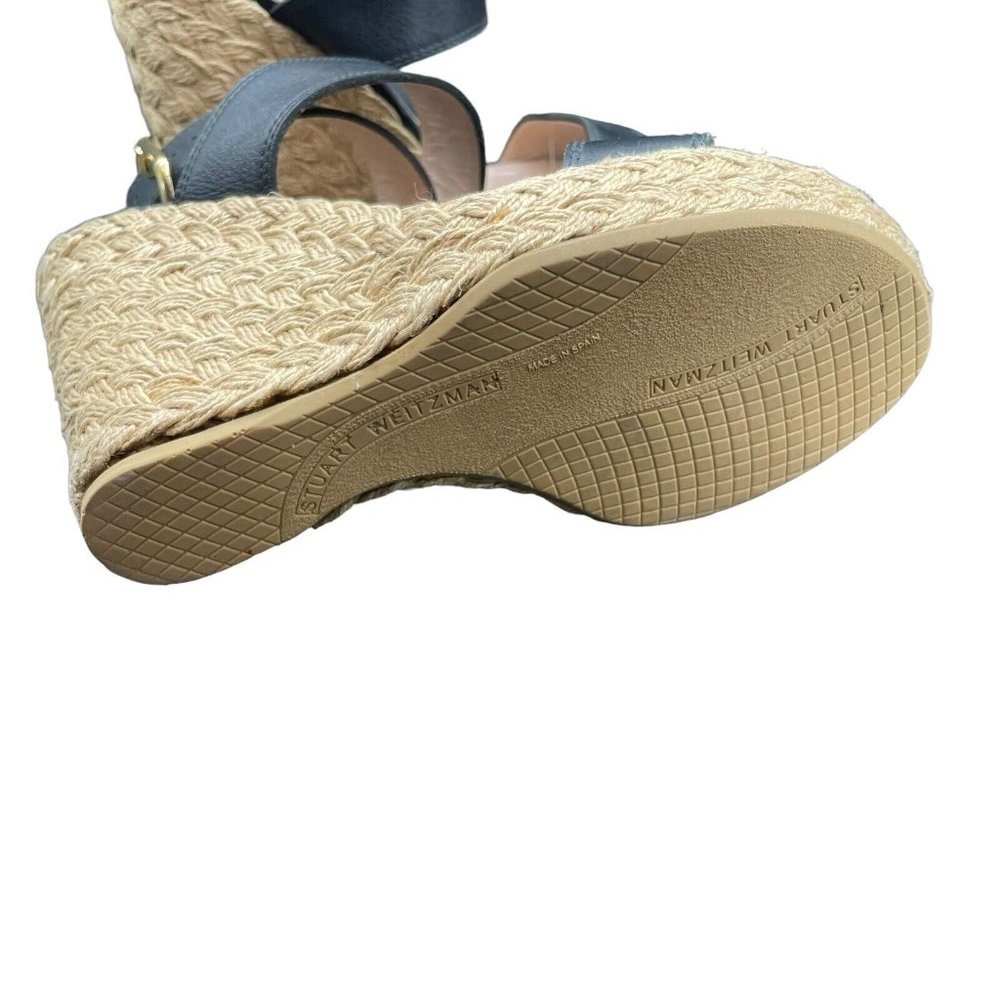 Stuart Weitzman Lexia Strap Espadrille Womens 9 M Wedge Sandal - Picture 6 of 8